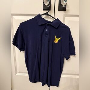 Navy Men’s Pokémon Polo Shirt with Pikachu Embroidery